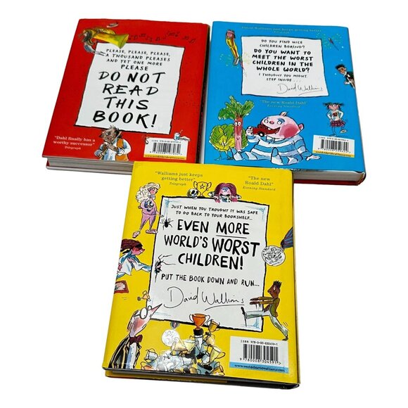 Worlds Worst Children David Walliams Books Lot 3 Vol 1 2 3 HC DJ - Picture 2 of 16